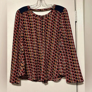 Miss Me Orange geometric blouse size S